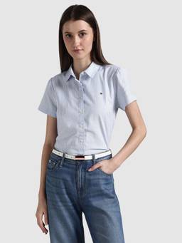 Tommy Hilfiger - Striped Regular Fit Cotton Shirt