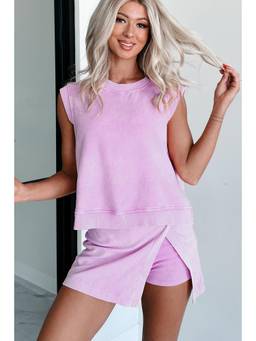 Errabelly - 2 Pieces Mineral Wash Cotton Tank Top & Skirt