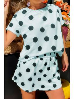 Errabelly - Sky Blue Dot Short Sleeve Co-Ord Set