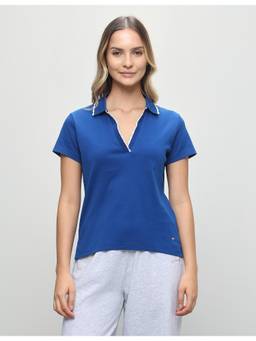 U.S. POLO ASSN. - Women's Solid Regular Fit Polo T-shirt