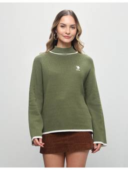 U.S. POLO ASSN. - Women's Solid Regular Fit Sweater