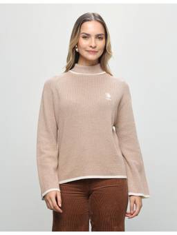 U.S. POLO ASSN. - Women's Solid Regular Fit Sweater