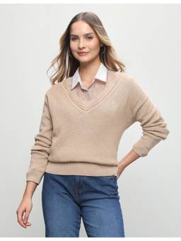 U.S. POLO ASSN. - Women's Solid Regular Fit Sweater