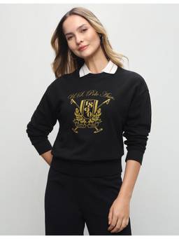 U.S. POLO ASSN. - Women's Graphic Brand Printed Relaxed Fit Sweatshirt