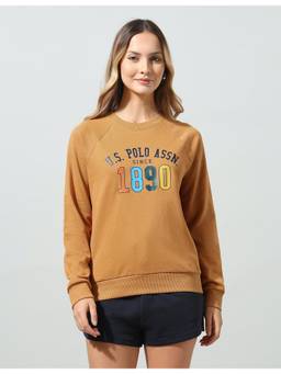 U.S. POLO ASSN. - Women's Typographic Brand Printed Relaxed Fit Sweatshirt