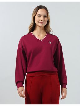 U.S. POLO ASSN. - Women's Solid Boxy Fit Sweatshirt