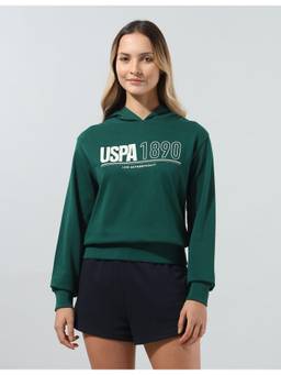 U.S. POLO ASSN. - Women's Typographic Brand Printed Relaxed Fit Sweatshirt
