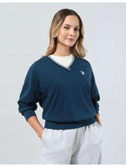 U.S. POLO ASSN. - Women's Solid Boxy Fit Sweatshirt