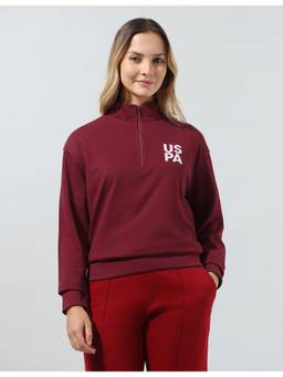 U.S. POLO ASSN. - Women's Solid Regular Fit Sweatshirt