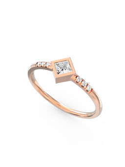 Ayanika - Rose Gold Bis Hallmark 14K Gold Lab-Grown Diamond Ring