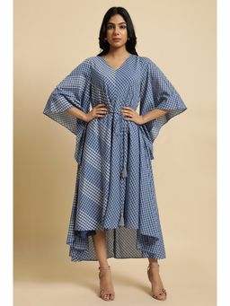 W - Blue Checks Dress with Belt (Set of 2)