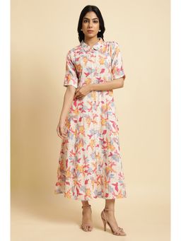 W - Floral Dress White