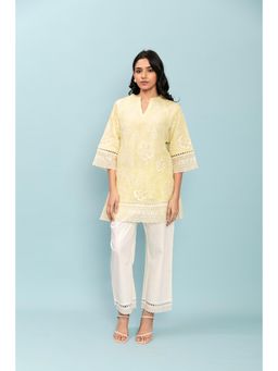 LABEL NAARITI - Dana Lime Yellow Kurti with Pant