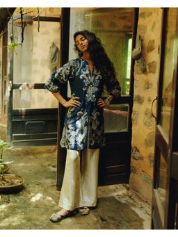 LABEL NAARITI - Aza Navy Blue Co-Ord Set