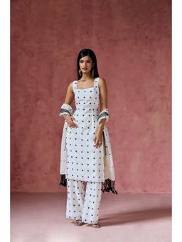 Saanjh by Lea - Sahiba Chanderi Cotton Kurta with Palazzo & Dupatta