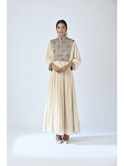 SEJAL KAMDAR DESIGNS - Ivory Ajrakh Embellished Dress