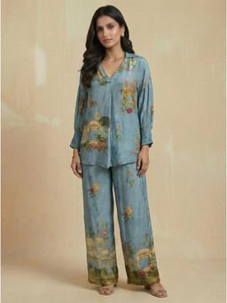 KALISTA - Aqua Syra Floral Printed Top And Pant