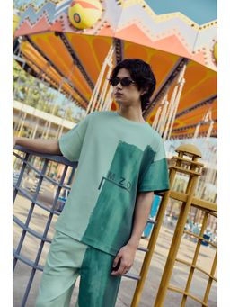 Muvazo - Minted Motion Green Tee With Shorts Co-Ords