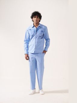 Muvazo - Urban Tide Blue Shirt With Pant Co-Ords