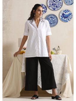 SUI KALA - Watson Embroidered White Top with Pant Co-Ords