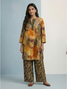 KALISTA - Olive Jenifer Floral Printed Tunic And Pant