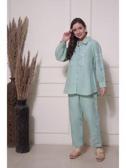 SURABHI ARYA - Mint Green Cutwork Co-Ords