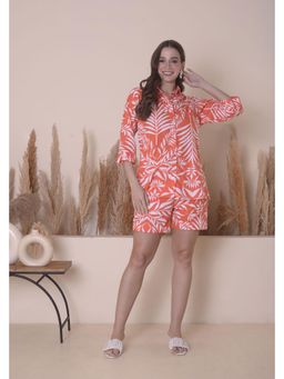 SURABHI ARYA - Orange Tropical Print Co-Ords