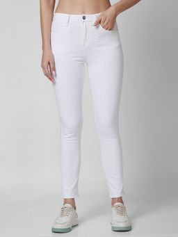 Spykar - Women High Rise Super Slim Fit White Jeans