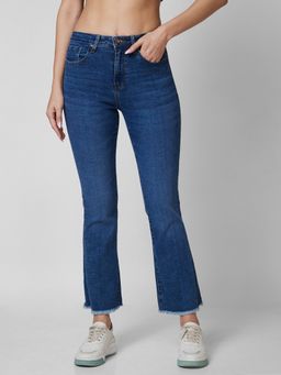 Spykar - Women Mid Rise Bootcut Fit Blue Jeans