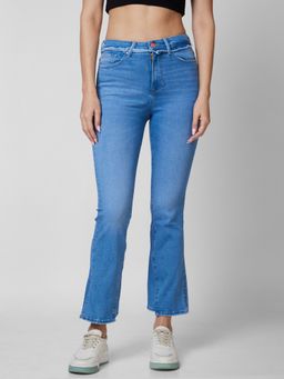 Spykar - Women Mid Rise Bootcut Fit Blue Jeans