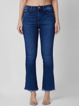 Spykar - Women Mid Rise Bootcut Fit Blue Jeans