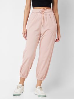 Spykar - Women Jogger Fit Pink Knits Joggers