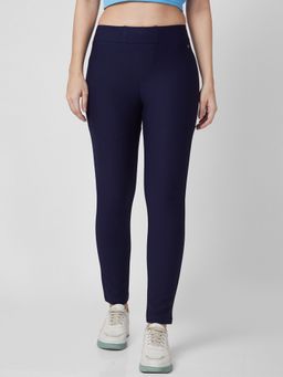 Spykar - Women High Rise Skinny Fit Blue Knits Jeggings