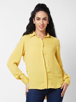 Spykar - Women Mango Solid Shirt