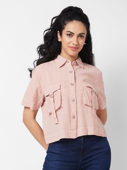 Spykar - Women Pink Solid Shirt