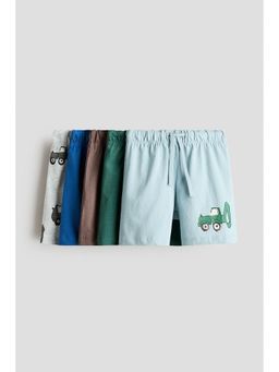H&M - Boys Blue 5-Pack Pull-On Shorts