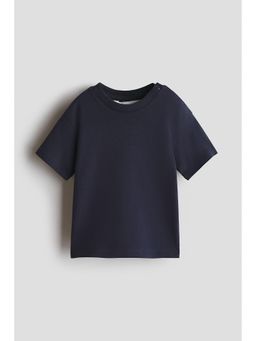H&M - Kids Blue Loose-Fit Pima Cotton T-Shirt