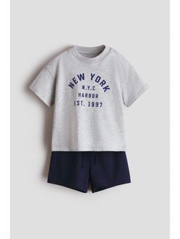 H&M - Boys Grey 2-Piece Cotton Set