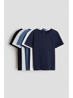 H&M - Boys Blue 5-Pack Cotton T-Shirts