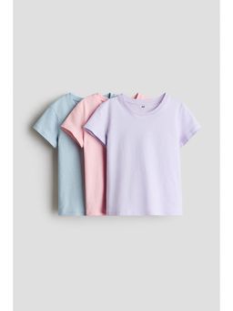 H&M - Girls Pink 3-Pack T-Shirts