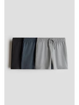 H&M - Boys Grey 3-Pack Cotton Shorts