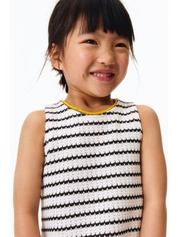H&M - Girls White Pointelle-Knit Cotton Top