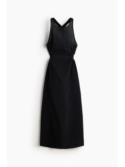 H&M - Women Black Open-Back Maxi Dress