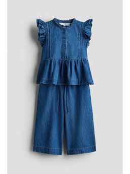 H&M - Girls Blue 2-Piece Cotton Denim Set