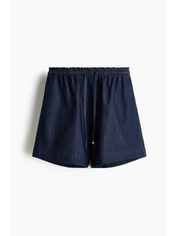 H&M - Women Blue Denim Drawstring Shorts