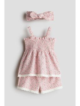 H&M - Girls Pink 3-Piece Cotton Set