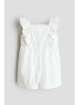 H&M - Girls White Cotton Romper Suit
