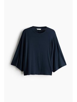 H&M - Women Blue Batwing-Sleeved T-Shirt