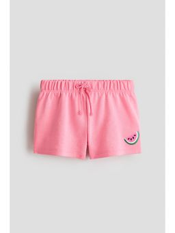 H&M - Girls Multi-Color Embroidered Sweatshorts