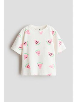 H&M - Girls White Cotton T-Shirt